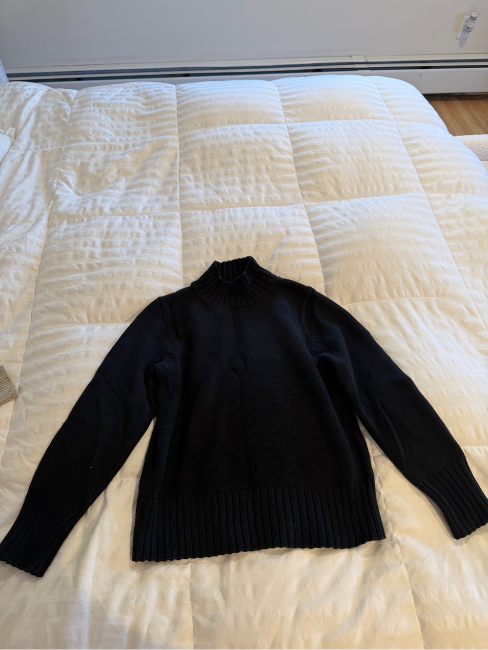 J. Crew Black Ribbed Knit Turtleneck